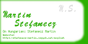 martin stefanecz business card